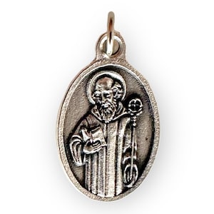 St. Benedict Relic Medal - Catholic Charm - San Benedetto da Norcia