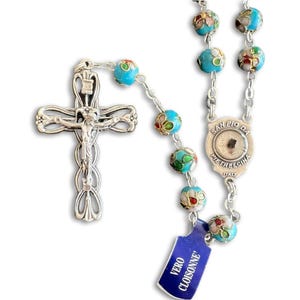 St Father Pio Blessed Rosary with encased Relic of Padre Pio