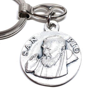 St. Father Pio - Key Ring - Keyring Keychain San Padre Pio Relic Ex-Indumentis