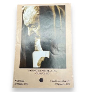 Padre Pio Holy Card - St. Pio vintage Prayer Card