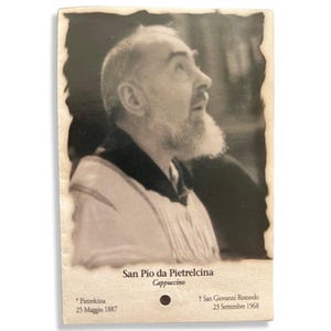 Padre Pio Holy Card - St. Pio vintage Prayer Card