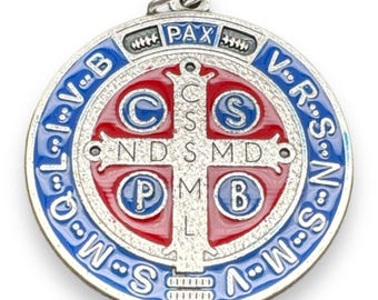Saint Benedict 1&quot; 1/2 Medal Catholic Exorcism Blessed By Pope