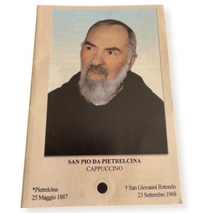 Padre Pio Holy Card - St. Pio vintage Prayer Card