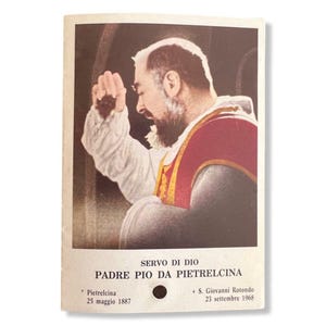 Padre Pio Holy Card - St. Pio vintage Prayer Card