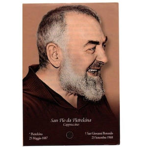 Padre Pio Holy Card - St. Pio vintage Prayer Card