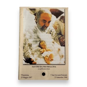 Padre Pio Holy Card - St. Pio vintage Prayer Card
