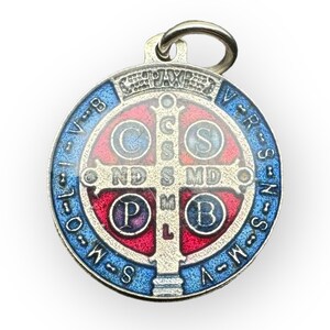 St. Benedict Enamel 3/4&quot; - Medal Catholic Exorcism - Blessed By Pope