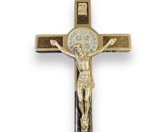 Wooden 6.25" St Benedict Crucifix – Exorcism Cross – Blessed