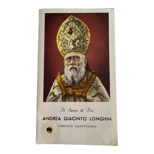 Blessed Andrea Giacinto Longhin - Capuchins - Relic Card