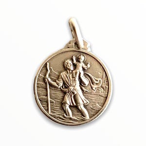 St. Christopher - Sterling Silver 925 Medal - Blessed by Pope