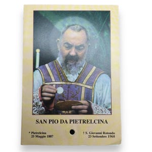 Padre Pio Holy Card - St. Pio vintage Prayer Card