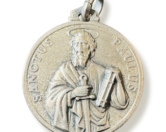 Médaille de Saint Paul vintage – Argent italien – Bénie par le Pape