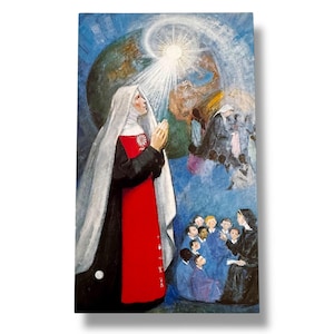 Vintage Holy Card of Beata Geltrude Comensoli with Relic