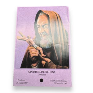 Padre Pio Holy Card - St. Pio vintage Prayer Card