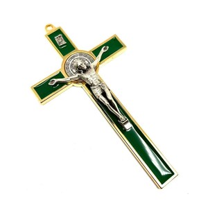 Groen 7,5&quot; Benedictus Crucifix - Cruz de San Benito - Blessed by Pope