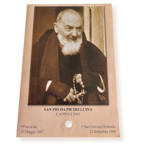 Padre Pio Holy Card - St. Pio vintage Prayer Card