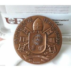 Bronze Medaillon für die Heiligsprechung des heiligen Johannes Paul II