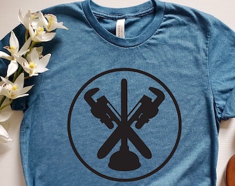 Funny Plumber Graphic Tee, Gift for Dad