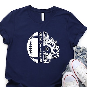 Personalized Football Shirt,Football Shirt,Customized Football Shirt,Football Season Tee,Football Gift,Gift for Football Lovers,Football Tee