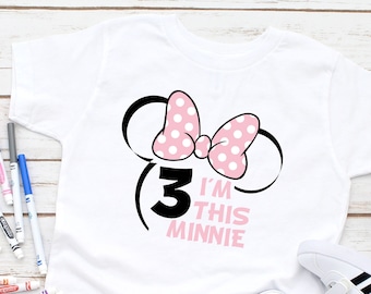 Ich bin diese Minnie 3.Geburtstag T-Shirt