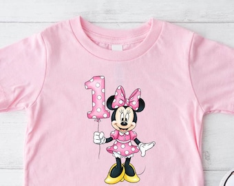 Minnie Mouse First Birthday T-Shirt, Disneyworld Tee