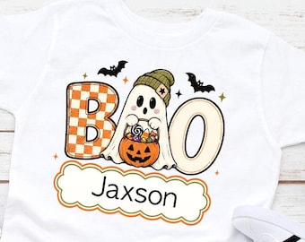 Funny Customized Halloween Boo T-Shirt, Spooky Season Tee