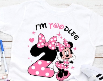 Ich bin Twodles Minnie Maus T-Shirt zum 2