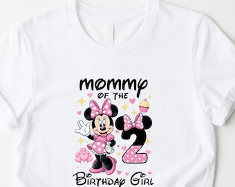 Mommy of Birthday Girl Shirt, Second Birthday Minnie Tee