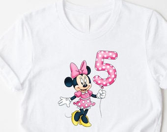 5th Birthday Minnie Mouse Shirt, Disneyworld Tee