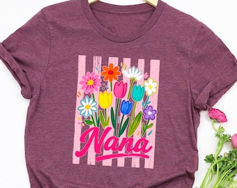 Nana Floral T-Shirt, Mother's Day Gift