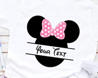 Koszulka z Myszką Minnie na zamówienie, spersonalizowana koszulka z wycieczką do Disneylandu