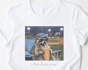 I Live Here Now Shirt Baseball T-Shirt, Baseball Fan Gift