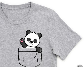 Tasche Panda Bär Shirt, Geschenk für Tierliebhaber