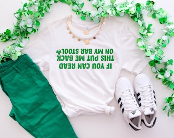 Funny St Patrick's Day T-Shirt, Bar Stool Irish Tee
