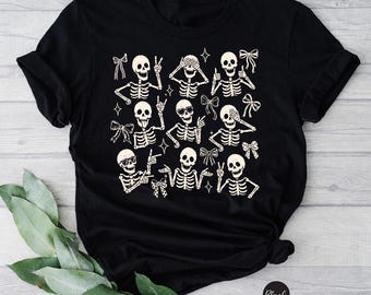 Funny Skeleton Halloween Shirt, Spooky Season Tee