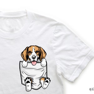 Beagle Pocket T-shirt, Beagle Mom, Beagle Shirt, Dog Mom Shirt, Dog Dad Shirt, Dog Lover Shirt, Cute Dog Shirt, Birthday Shirt