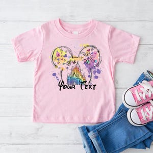 Personalisiertes Disneyland Schloss Shirt: Lustiges Minnie Maus T-Shirt Bild 3