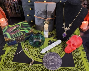 Dark Witch Kit, Creepy Magic Box, Goth Magic Box, Hand Painted One of a Kind Box, Occult, Witchcraft, Witch, Spells,, Magick