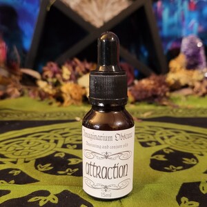 Attraction Oil dropper bottle, spell oil, conjure oil, Occult, Witchcraft, Witch, Spells,, Magick