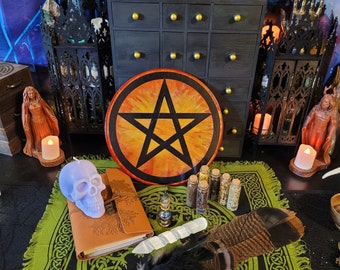 Witchy Box with Ritual Pentagram Disc, Beginner Witch Box, Magic Box, Occult, Witchcraft, Witch, Spells, Magick