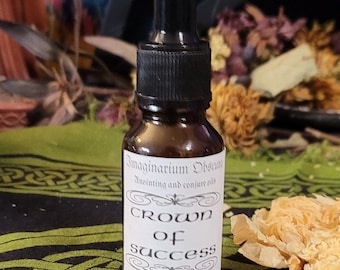 Flacone contagocce di olio Crown Of Success, olio magico, olio di evocazione, occulto, stregoneria, strega, incantesimi, magia