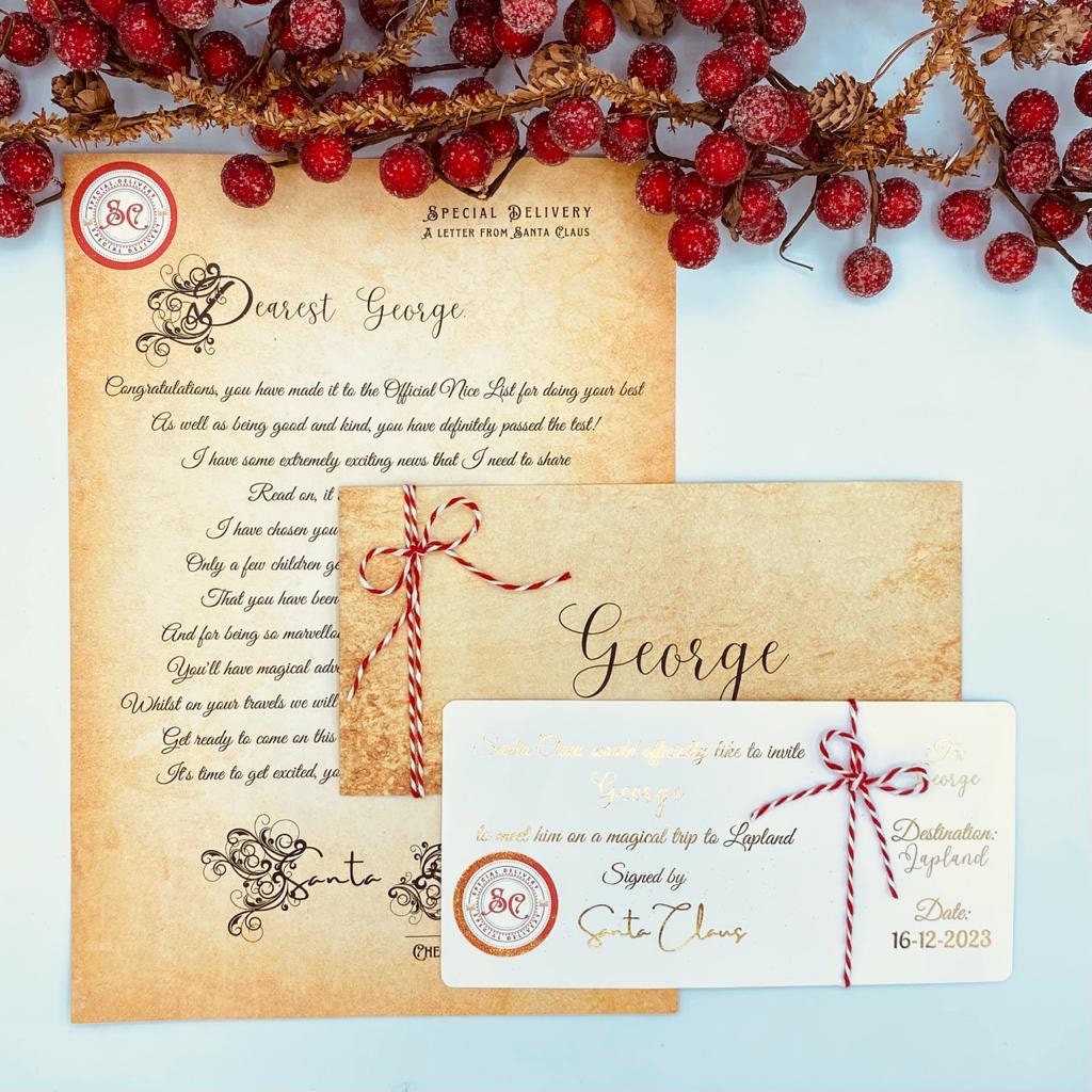 Signature Lapland Letter & Ticket Personalised Lapland Reveal Etsy