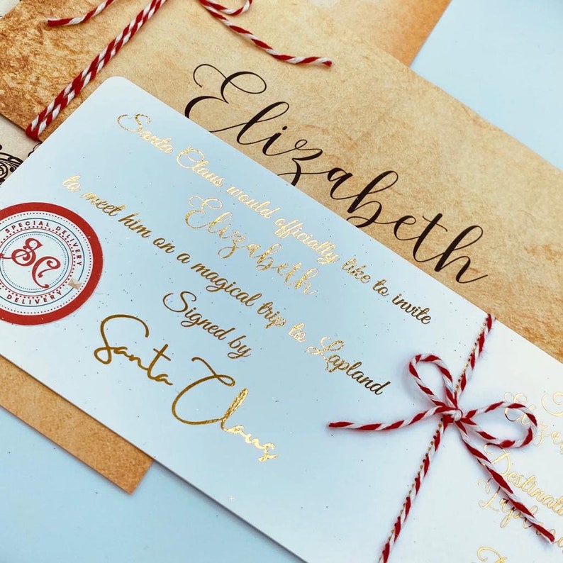 Signature Lapland Letter & Ticket Personalised Lapland Reveal Etsy Ireland