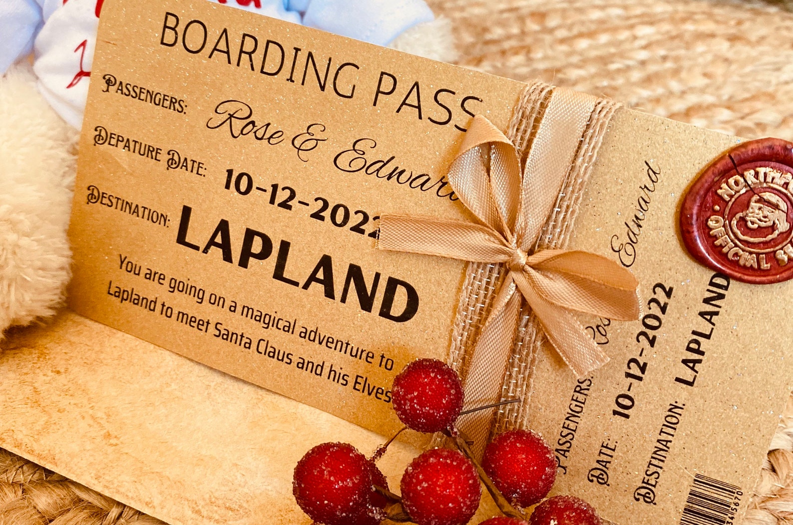 Lapland Ticket Lapland Boarding Pass Lapland Holiday Etsy UK