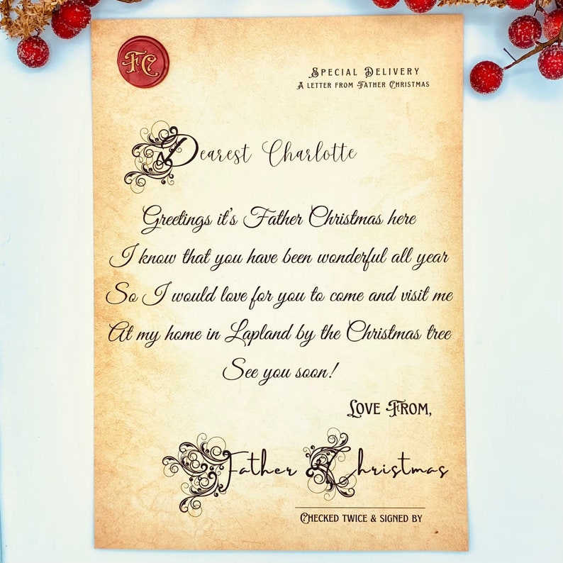 Lapland Reveal Letter & Boarding Pass Easy to Read Scented Etsy UK