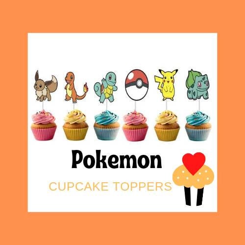 Pokemon Birthday Pokemon decoration Cupcake topper Cake topper Pokemon Party Pokemon party Pokemon birthday party Pokemon