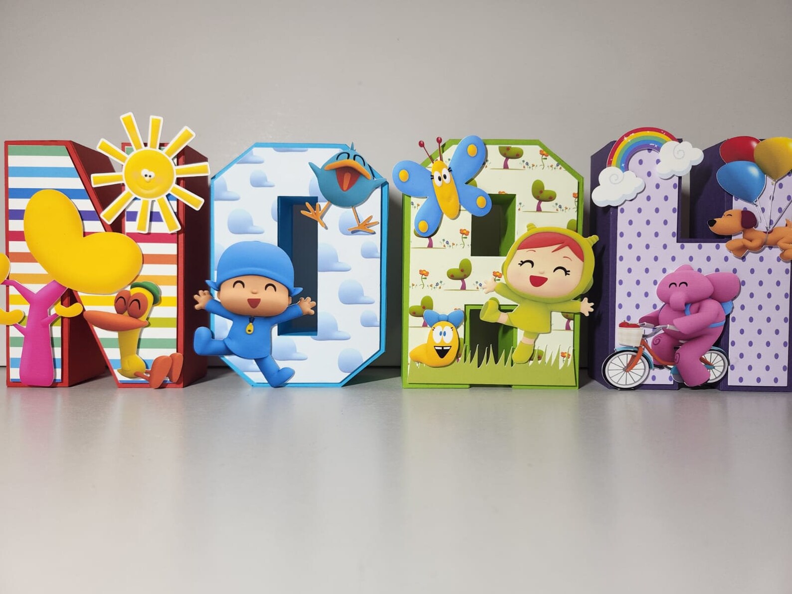 Pocoyo Party Pocoyo Birthday Letters Pocoyo Cake Topper - Etsy