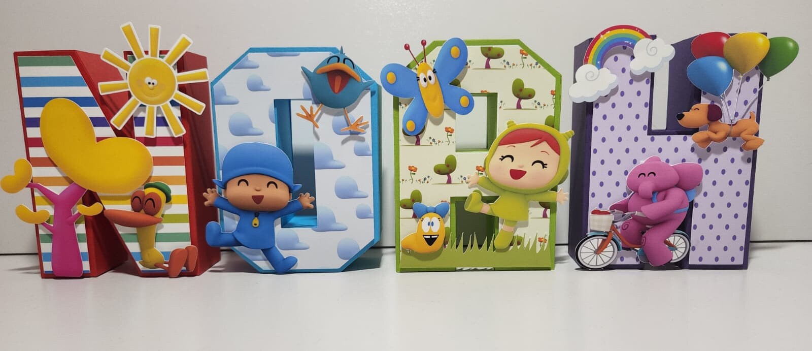 Pocoyo Party Pocoyo Birthday Letters Pocoyo Cake Topper - Etsy