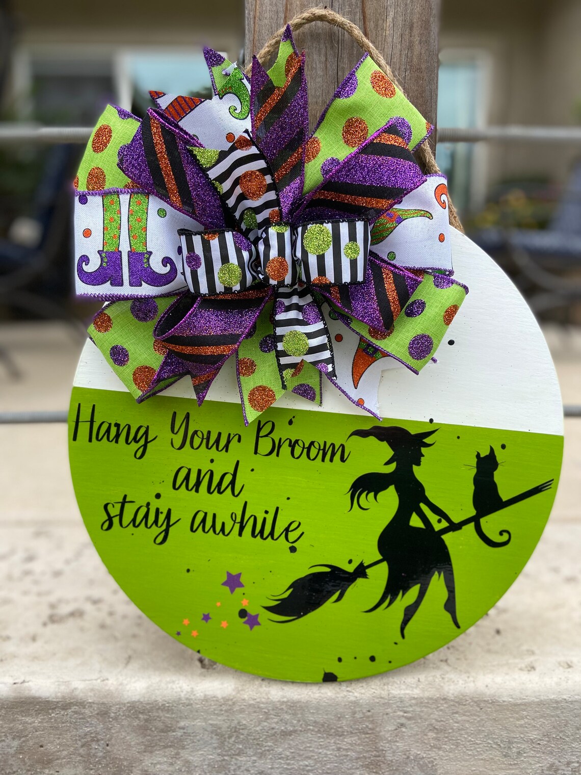Hang Your Broom Witch Doorhanger Halloween Door Hanger Fun - Etsy