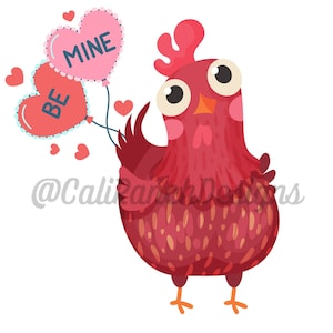 Be Mine Valentine Huhn PNG, Valentine Huhn Sublimationsdruck, Valentinstag Huhn, Valentinstag PNG